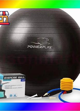 Bs мяч для фитнеса best mix (фитбол) powerplay 4001 ø65 cm gymball черный + насос bas77/n