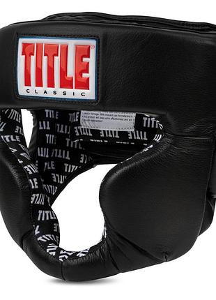 Bs боксерский шлем title best mix classic full coverage training headgear 2.0 black m (капа в комплект bas77/n 3