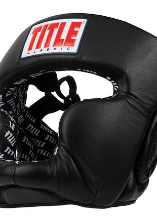 Bs боксерский шлем title best mix classic full coverage training headgear 2.0 black m (капа в комплект bas77/n 4