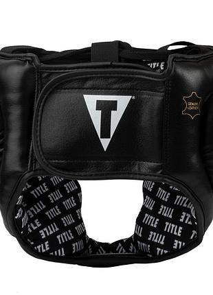 Bs боксерский шлем title best mix classic full coverage training headgear 2.0 black m (капа в комплект bas77/n 5