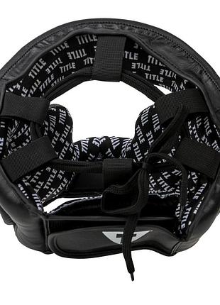Bs боксерский шлем title best mix classic full coverage training headgear 2.0 black m (капа в комплект bas77/n 7