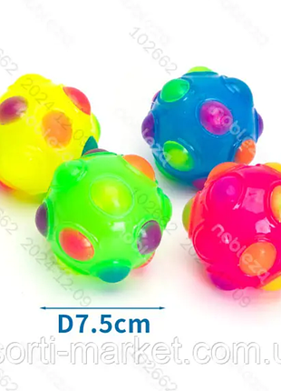 Игрушка для собак. мячик led мигающий тпр. космический шар. д7,5 см.