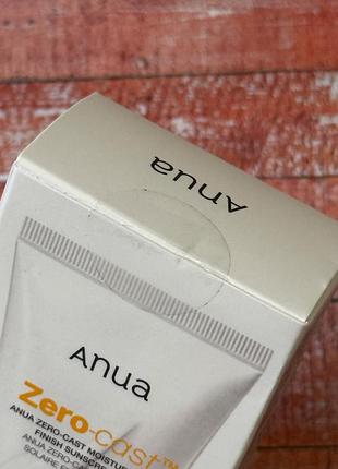 Сонцезахисний крем для обличчя anua zero-cast moisturizing finish sunscreen spf50+ pa++++ 50 мл 3