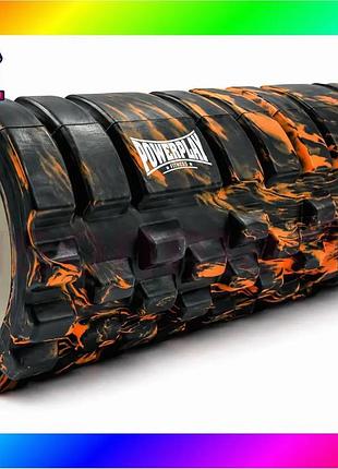 Bs массажный ролик (роллер) best mix powerplay 4025 massage roller черно-оранжевый (33x14см.) bas77/n