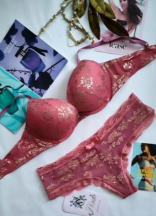 Комплект белья victoria's secret 36b 80b m push up трусики бюстральтер