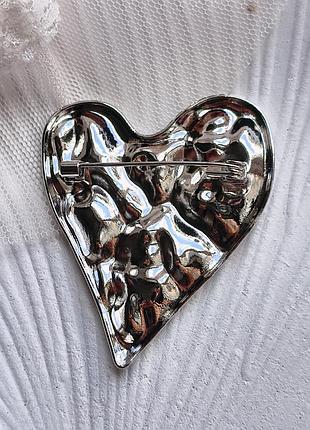 Брошь "сердце" 5,4 см 7