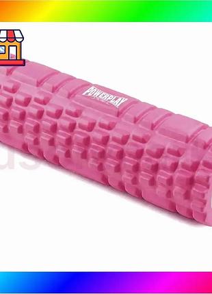 Bs масажний ролик (роллер) best mix powerplay 4342 massage roller рожевий (30x10см.) bas77/n