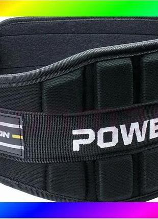Bs пояс для тяжелой best mix атлетики power system ps-3230 neo power неопреновый black/yellow l bas77/n