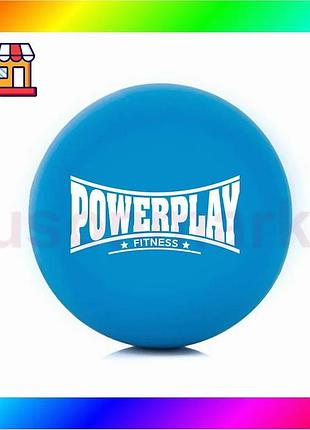 Bs масажний силіконовий м'яч best mix powerplay pp-4354 silicone lacrosse ball (6.3см.) синій bas77/n