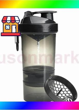Bs шейкер спортивний smartshake best mix original2go 600ml dark gray bas77/n