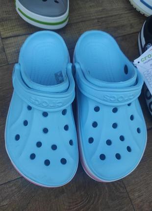 Сабо crocs bayaband clog блакитні 3