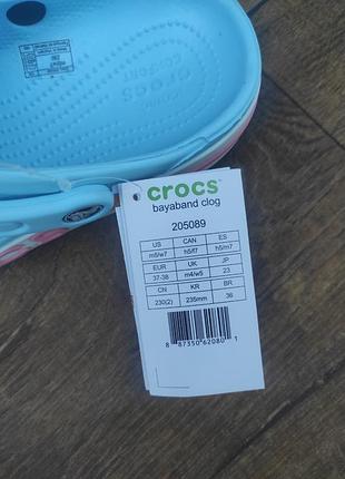Сабо crocs bayaband clog блакитні 5