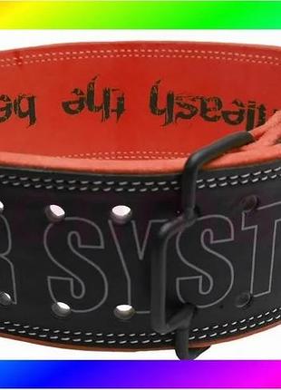 Bs пояс для тяжелой best mix атлетики power system ps-3830 beast кожаный black/red m bas77/n