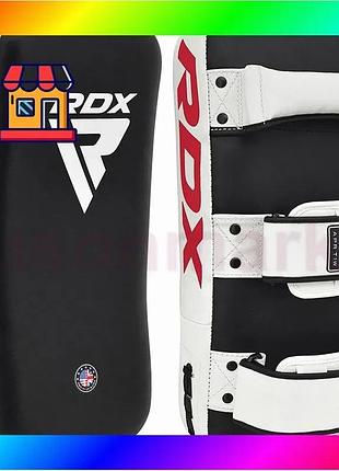 Bs пади для тайського best mix боксу rdx t1 curved thai kick pad white (1 шт.) bas77/n