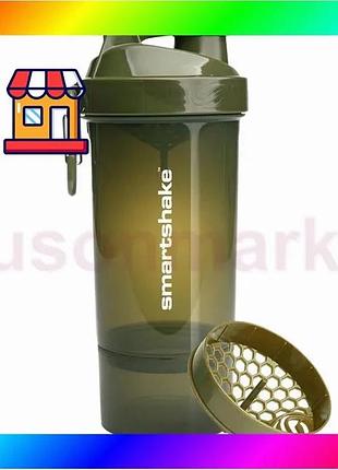 Bs шейкер спортивный smartshake best mix original2go one 800ml army green bas77/n