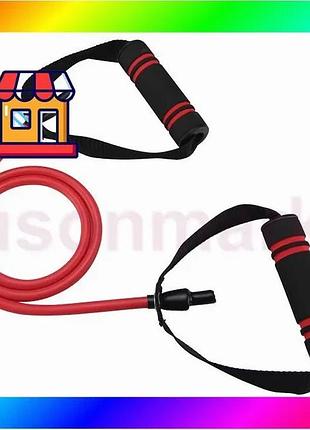 Bs трубчатый эспандер для best mix фитнеса с ручками u-powex latex resistance tube 30lb red (13.5кг.) bas77/n