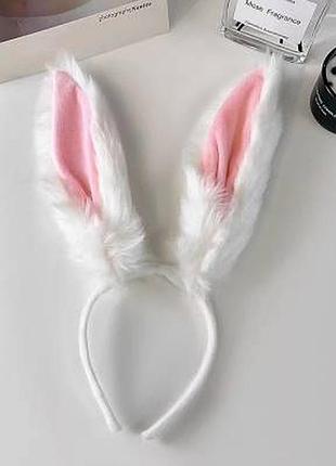 🐰 обруч із зайчиковими вушками 🤍🩷