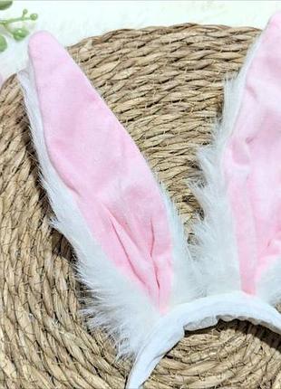 🐰 обруч с зайчиковыми ушками 🤍🩷 3