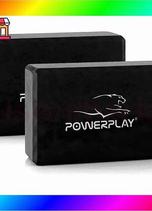 Bs блоки для йоги best mix 2 шт. (пара) powerplay 4006 yoga brick eva чорні bas77/n
