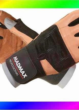 Bs перчатки для фитнеса best mix madmax mfg-269 professional brown m bas77/n