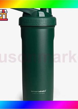 Bs шейкер спортивный smartshake best mix металлический insulated steel 750ml racing green bas77/n