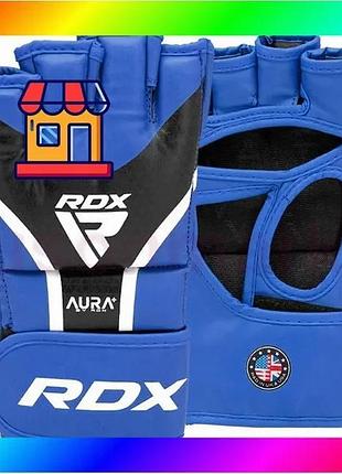 Bs перчатки мма rdx best mix aura plus t-17 blue/black l bas77/n