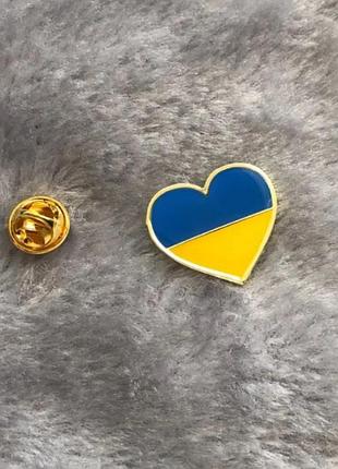 Брошка серце "україна" батьківщина 3