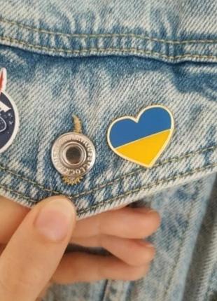 Брошка серце "україна" батьківщина 8