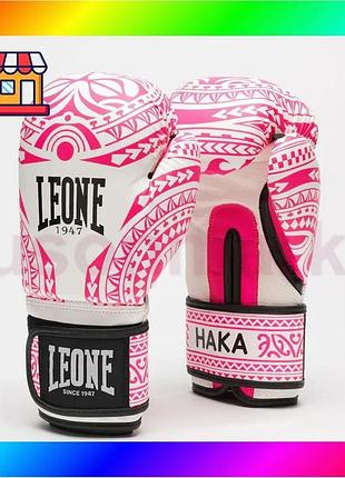 Bs боксерські рукавиці leone best mix gn329 haka white/pink 10 унцій bas77/n