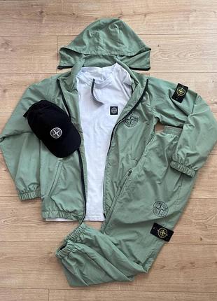 Комплек 5в1 stone island плащівка