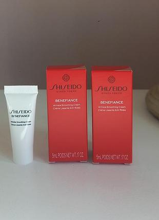 Shiseido benefiance wrinkle smoothing cream крем для лица, 5 мл
