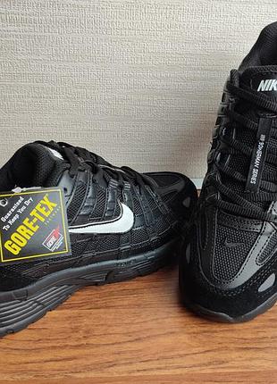 Кроссовки мужские nike p- 6000 core-tex cordura термо черные осень-еврозима водоотталкивающие