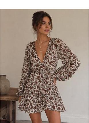 Платье с цветочным принтом / женское платье h&m с цветочным принтом.