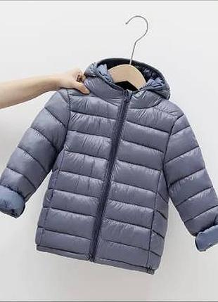 🧥✨ дитяча куртка демісезонна з капюшоном ✨🧥 сірий, 120 см (95-105 см)