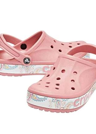 Жіночі крокси crocs bayaband bandana print blossom рожевий