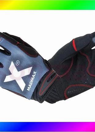 Bs рукавички для фітнесу best mix madmax mxg-102 x gloves black/grey/white xl bas77/n