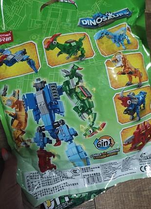 🦖 конструктор dinosaurs 6в1 🦖6+ 4