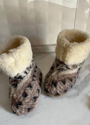 Детские чуни из натуральной овечьей шерсти унисекс