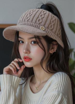 🧢✨ теплый шерстяной козырек на подкладке🙉