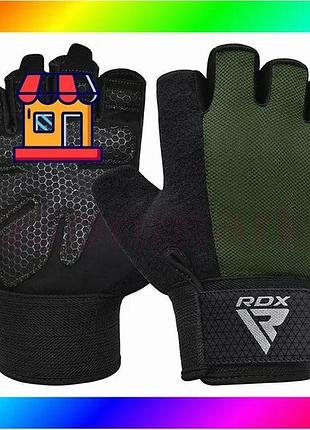 Bs перчатки для фитнеса best mix rdx w1 half army green plus xl bas77/n