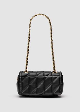 💎 coach tabby shoulder bag 20 with quilting black/gold 2