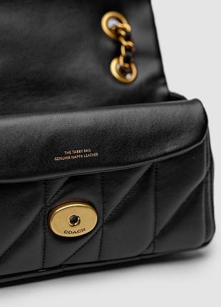 💎 coach tabby shoulder bag 20 with quilting black/gold 3