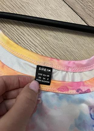 Нова облягаюча яскрава міні сукня плаття shein 7