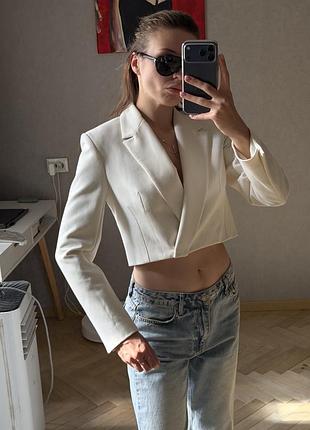 Вкорочений жакет zara 4