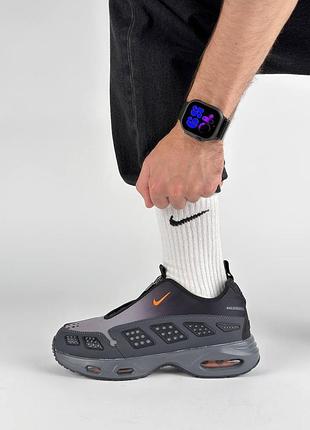 Мужские кроссовки nike air max sndr smoke grey orange