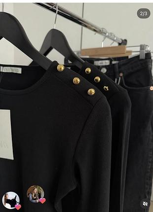 Лонгслів zara з ґудзиками 3