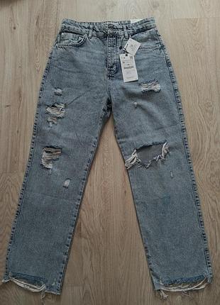 Джинсы высокая посадка zara