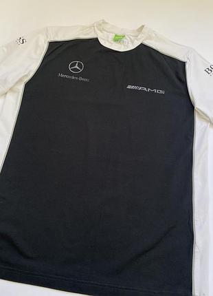 Идеальная мужская оригинальная футболка mercedes-benz amg dtm x hugo boss / мужская спортивная футболка мерседес