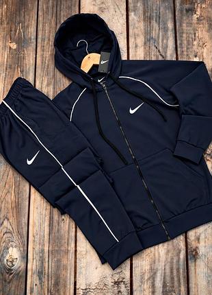 Теплый спортивный костюм на флисе nike fleece blue дайвинг флис осень