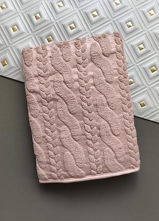 Мягкое полотенце для лица из микрофибры solafa home#iles розового цвета 50х90 см
